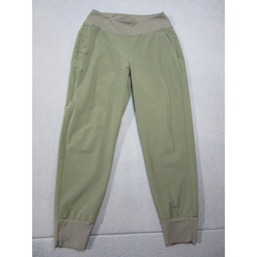 Patagonia Pants Womens 26 Green Stretch Jogger Happy Hike Studio Hiking Mid Rise